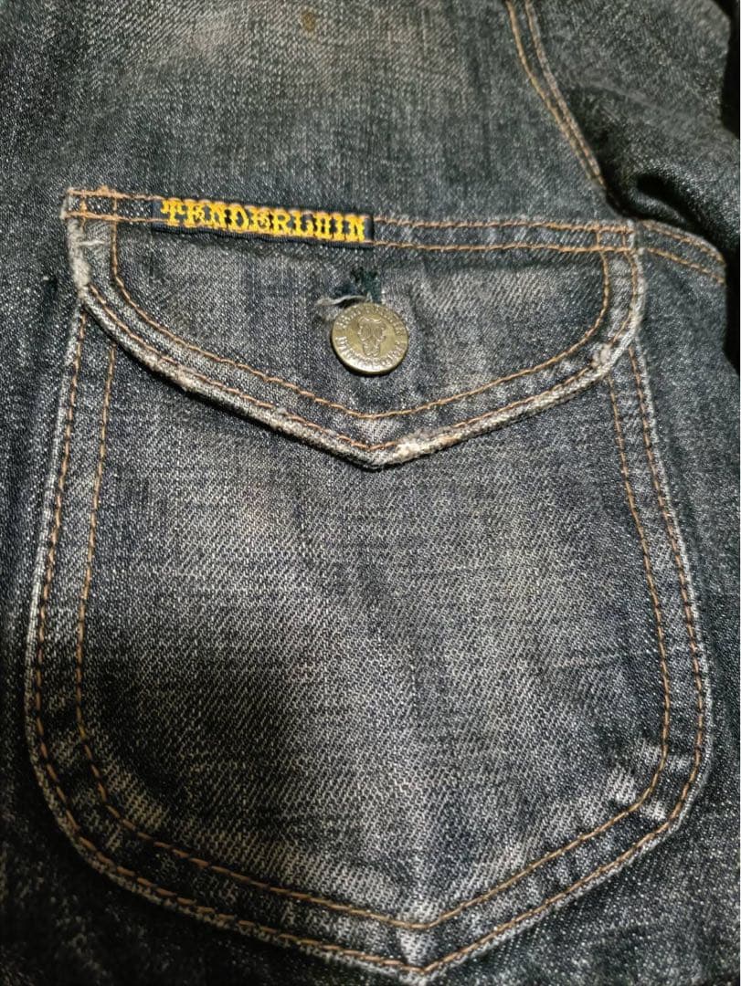 【M】初期TENDERLOIN デニム JK-T-2ND_裏ブランケット_黒