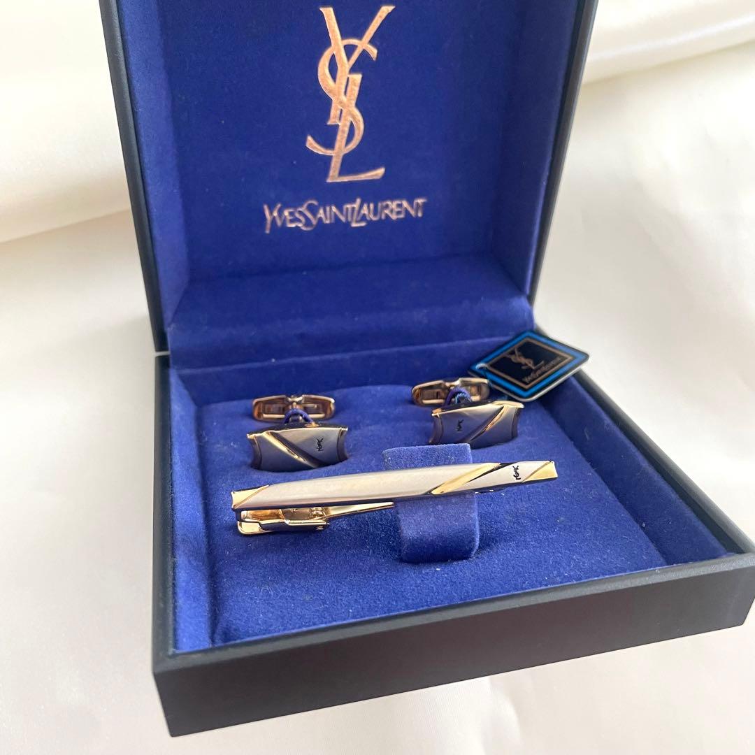 イヴサンローラン ネクタイピン カフス シルバー イブサンローラン YSL