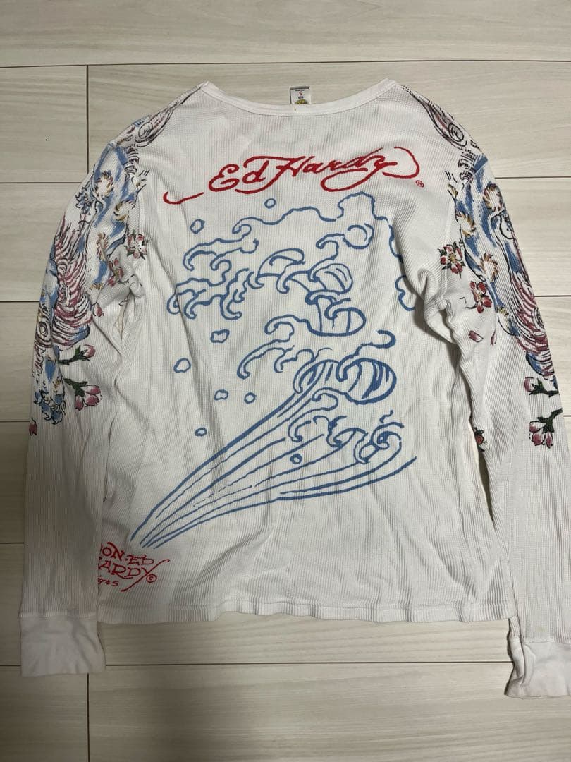 Ed Hardy 花柄 スカルプリント 長袖カットソー S 最終値下げ‼️