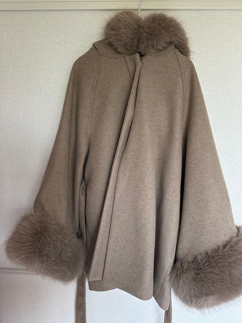 【Chico】チコ ファー付きフード襟マルチwayケープコート