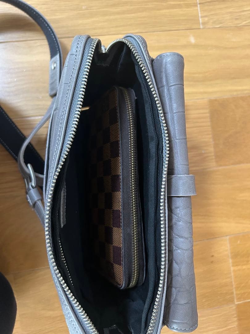 ⭐︎なお⭐︎M.U.L. エムユーエル　クロコダイル型押しショルダーバック