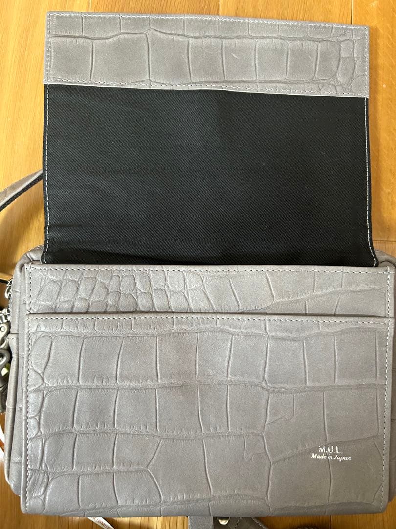 ⭐︎なお⭐︎M.U.L. エムユーエル　クロコダイル型押しショルダーバック
