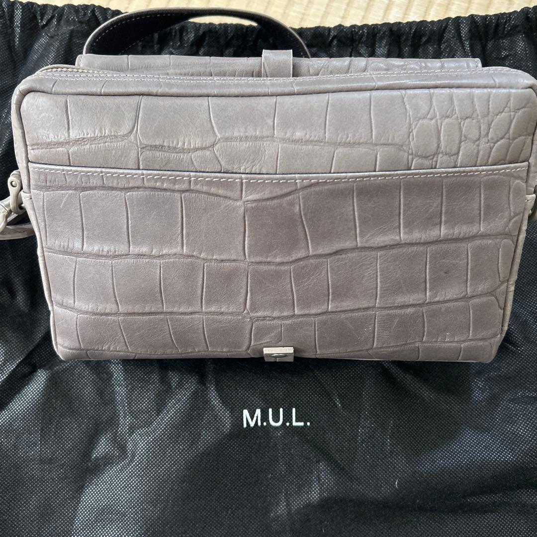 ⭐︎なお⭐︎M.U.L. エムユーエル　クロコダイル型押しショルダーバック