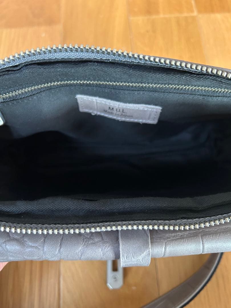 ⭐︎なお⭐︎M.U.L. エムユーエル　クロコダイル型押しショルダーバック