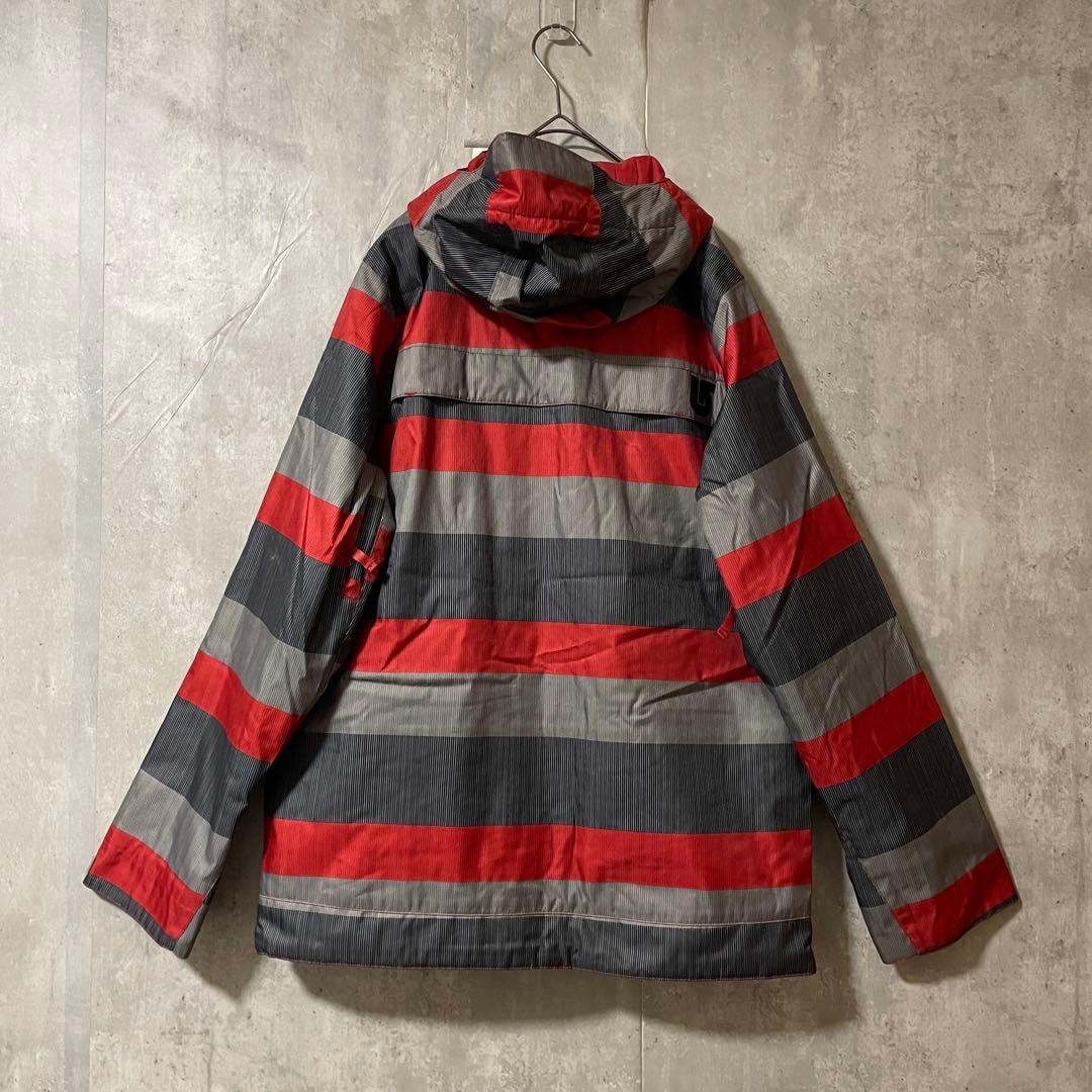 Burtonバートンスキーウェアスノーボードジャケットパーカー灰色グレー赤レッド
