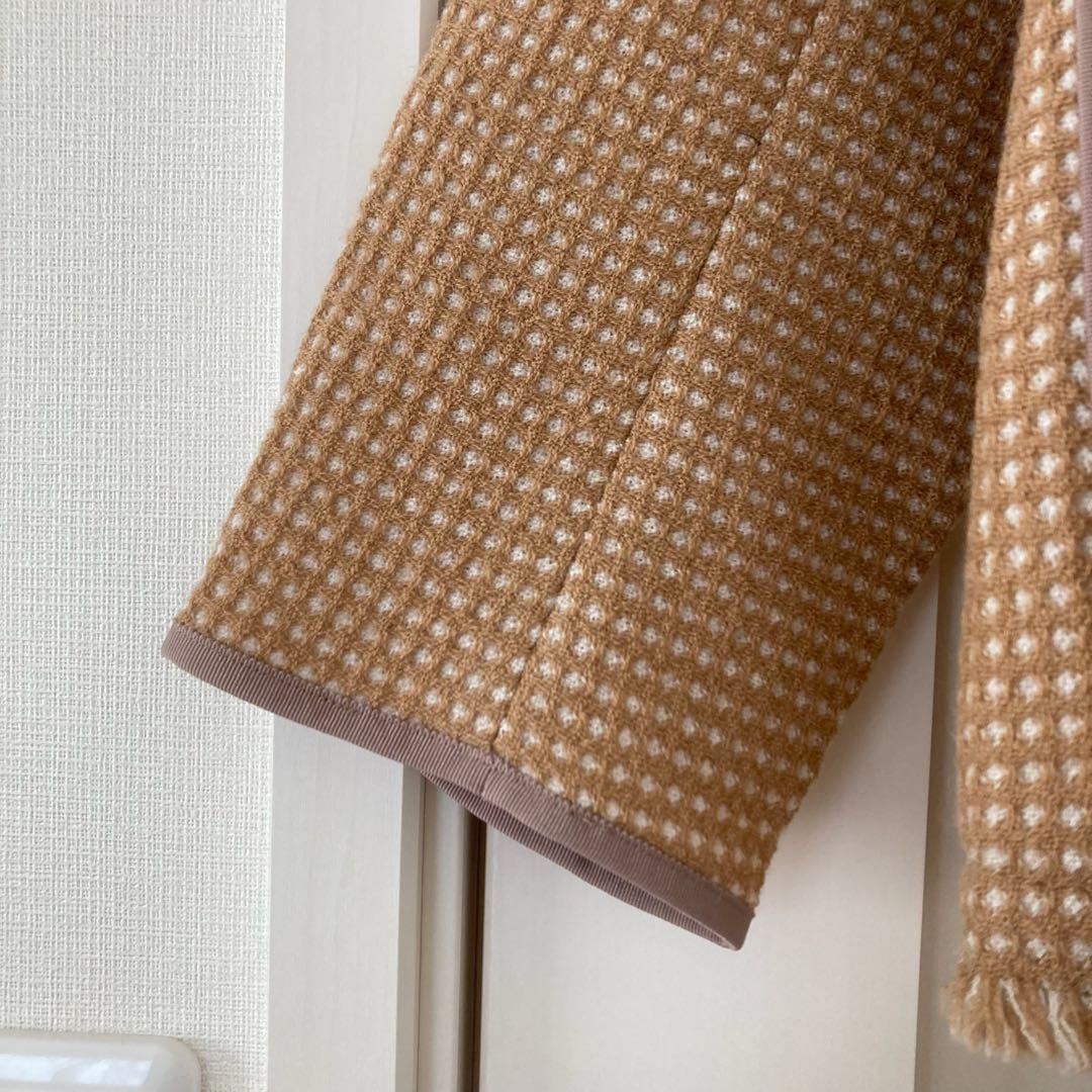 ボールジィBallsey ワッフルツイード ノーカラージャケット 34 入学式