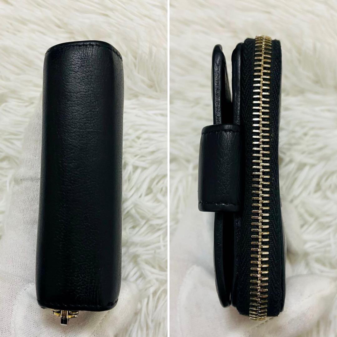 【あーさん】極美✨サンローラン 二つ折り財布 カサンドラ ラウンドジップ