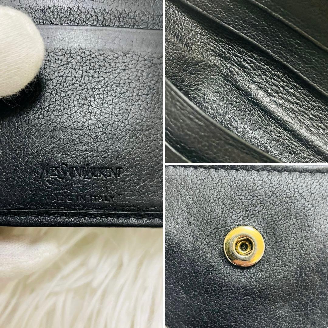 【あーさん】極美✨サンローラン 二つ折り財布 カサンドラ ラウンドジップ