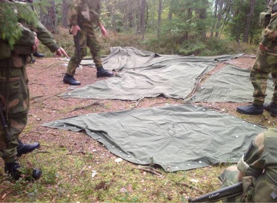 【軍幕屋】￼Ｂ級品★特価★希少★ノルウェー軍テント★ビンテージ★軍余剰品★4枚組