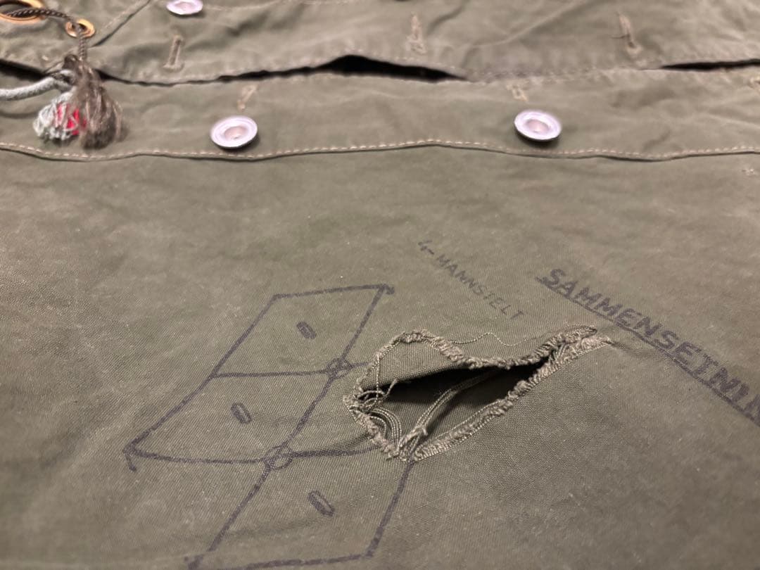 【軍幕屋】￼Ｂ級品★特価★希少★ノルウェー軍テント★ビンテージ★軍余剰品★4枚組