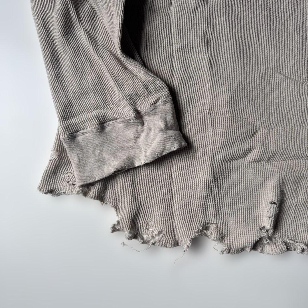 トップス ANCELLM DAMAGE WAFFLE L/S T-SHIRT size2