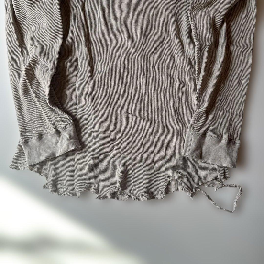 トップス ANCELLM DAMAGE WAFFLE L/S T-SHIRT size2