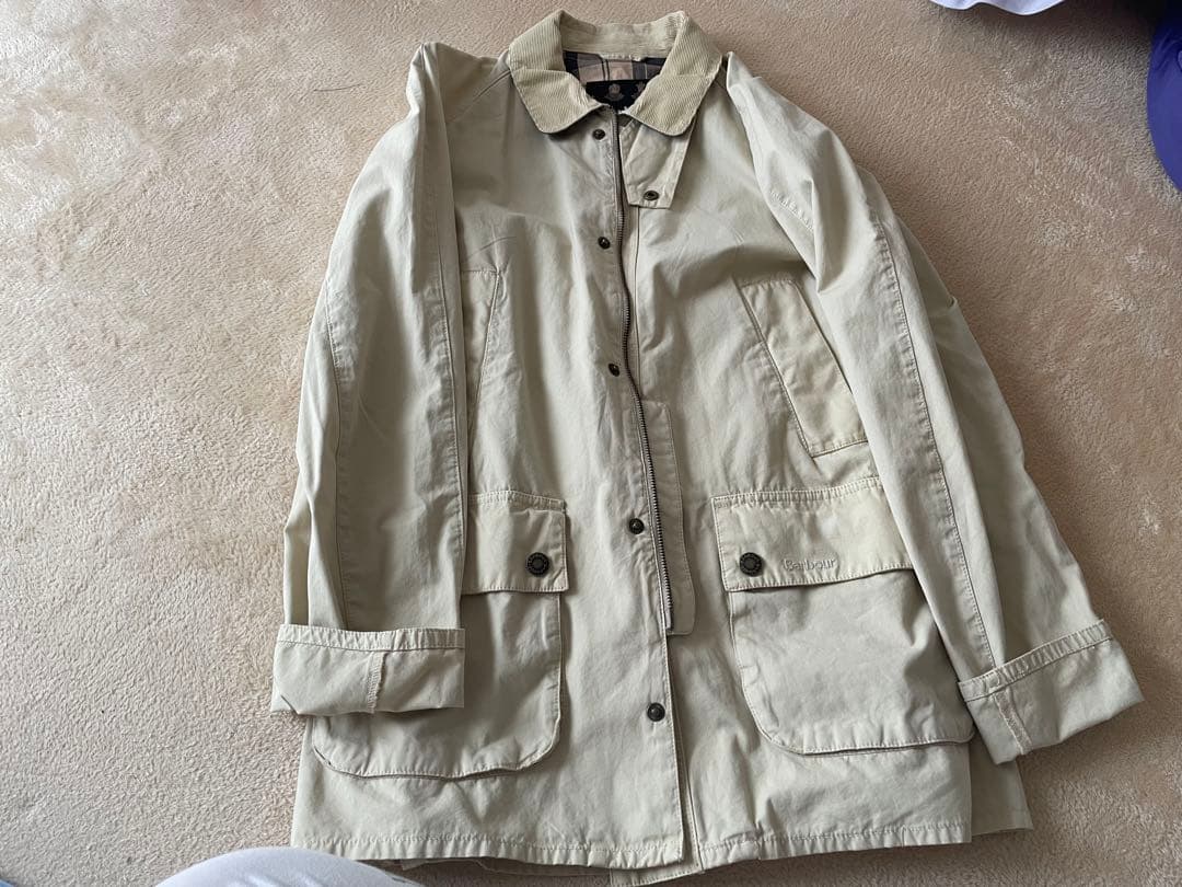B*）様 Barbour ベージュ ジャケット ガーメントダイ