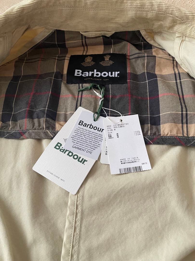 B*）様 Barbour ベージュ ジャケット ガーメントダイ