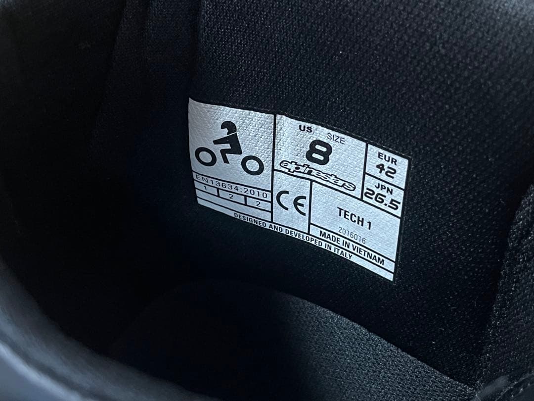 alpinestars TECH1 ブーツ JPN26.5・US8・EUR42