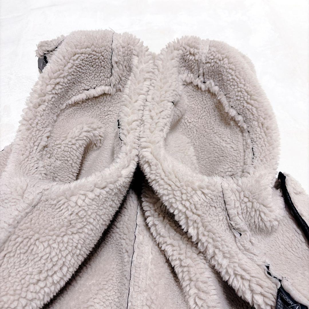 【美品】ZARA フェイクムートン ボア フライトジャケット 黒 L