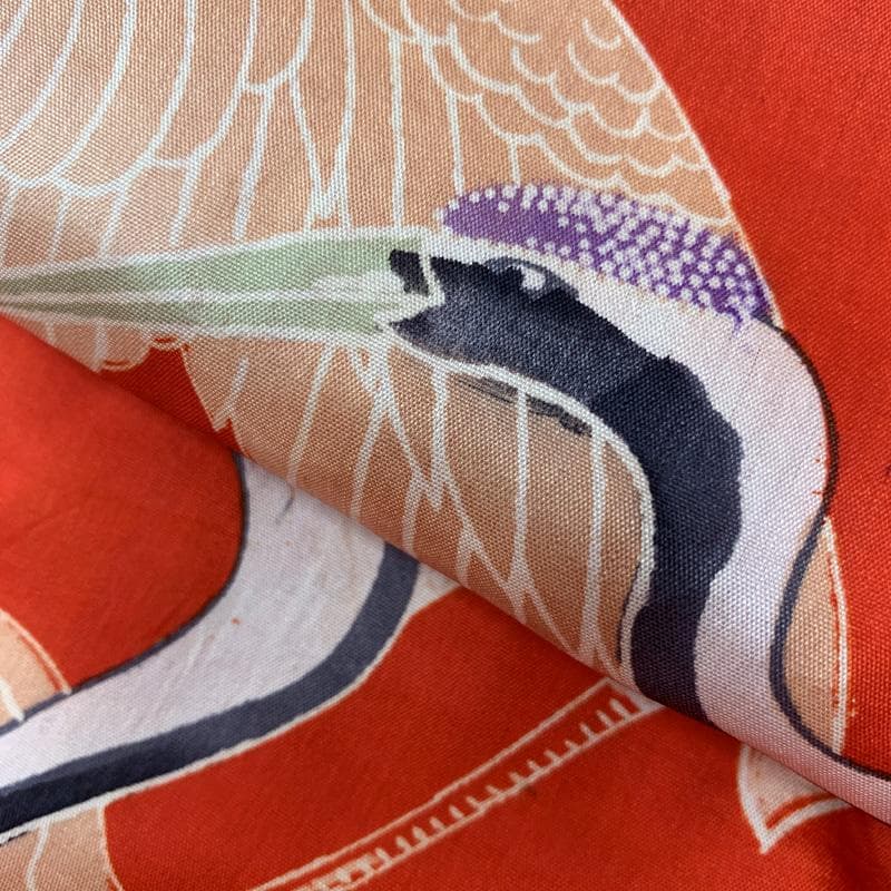 507ax9□お宮参り アンティーク 女児 長襦袢付 七五三にも 鶴□状態良好