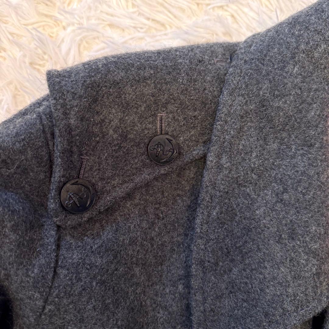 SINACOVA 【裏地 赤】シナコバ ピーコート ダブルブレスト ワッペン L