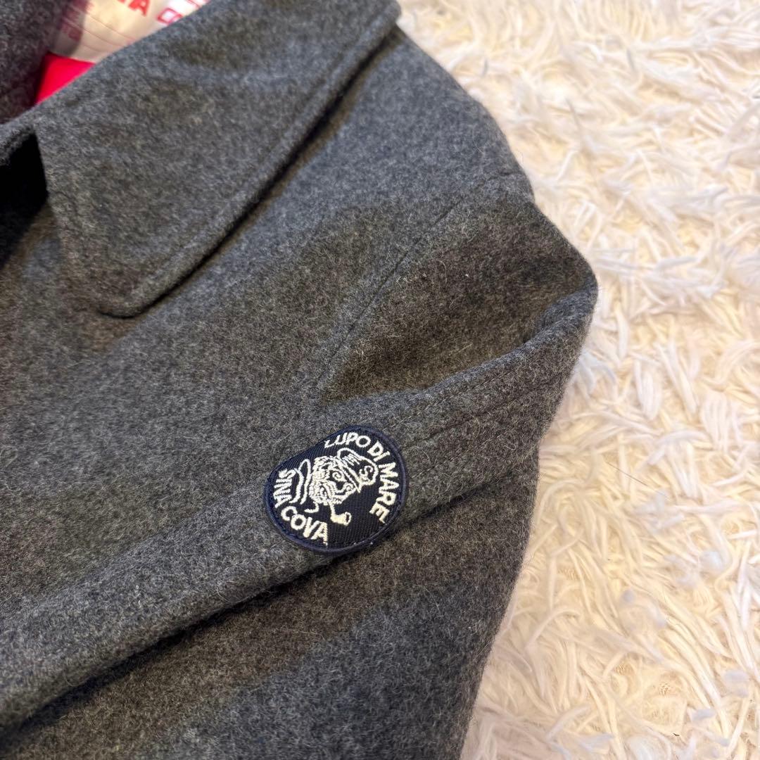 SINACOVA 【裏地 赤】シナコバ ピーコート ダブルブレスト ワッペン L