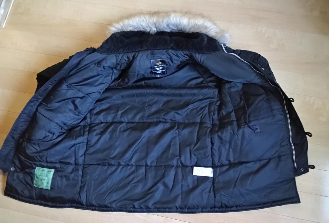 アルファ インダストリーズ　N-3B ミリタリージャケット ブラック XL