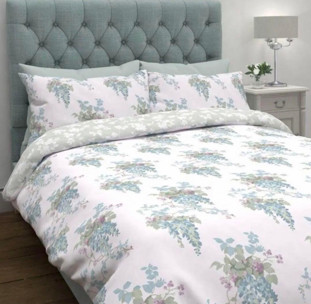 【新品超貴重】ローラアシュレイ ウィステリア寝具4点セット