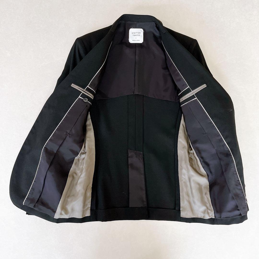 【美品】ユナイテッドトウキョウ　パンツスーツ　セットアップ　ブラック　1