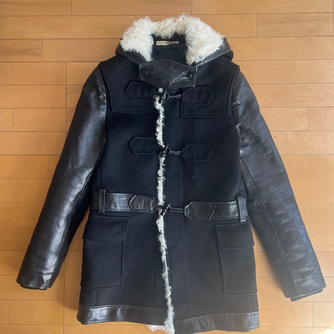 t*u様 バレンシアガ 袖切り替え ダッフルコート BALENCIAGA