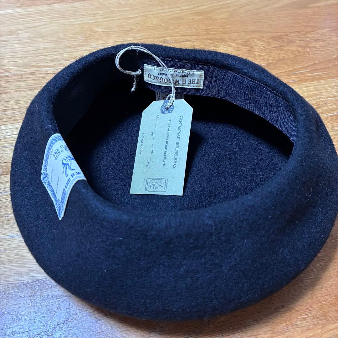 【新品未使用！】H.W.DOG&CO. BERET BLACK 品番D00022