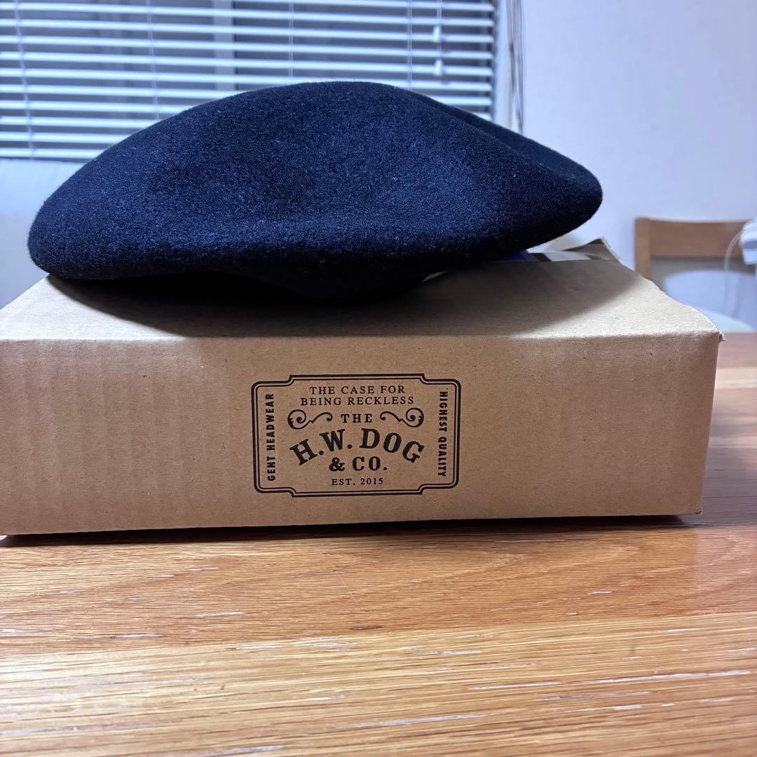 【新品未使用！】H.W.DOG&CO. BERET BLACK 品番D00022