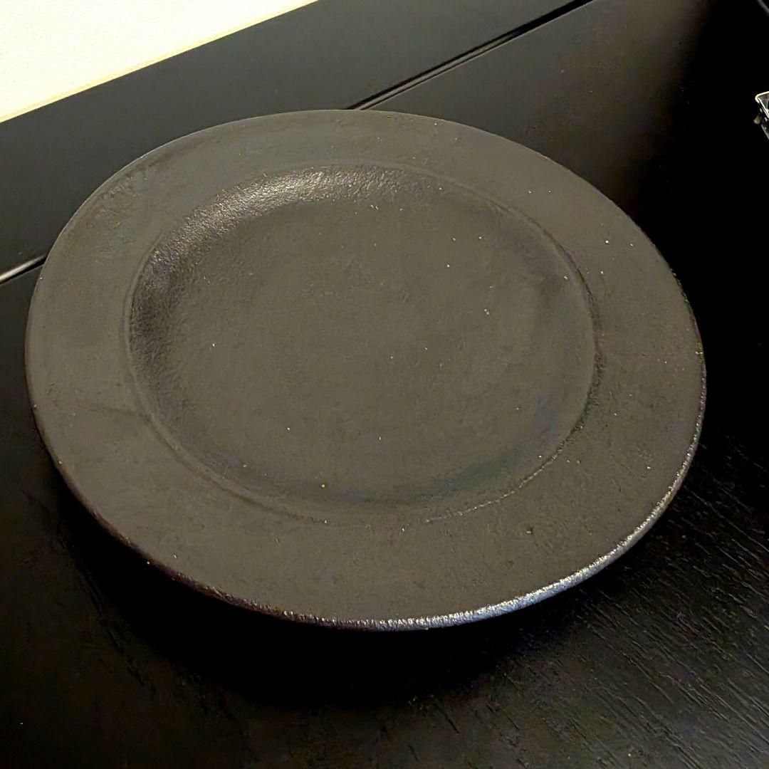 山本一仁 弓立窯 リム皿 大皿 器 作家物 陶芸 織部焼