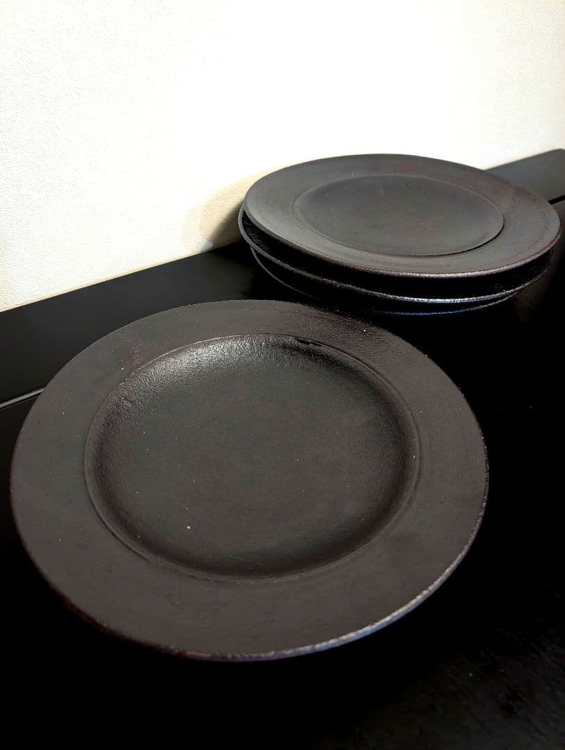 山本一仁 弓立窯 リム皿 大皿 器 作家物 陶芸 織部焼