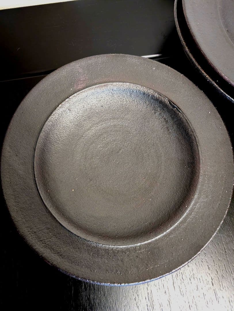 山本一仁 弓立窯 リム皿 大皿 器 作家物 陶芸 織部焼
