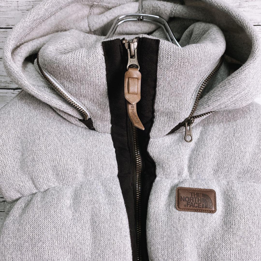 r0009 ノースフェイス ダウンベスト ライトグレー 85M 布地 着心地よし