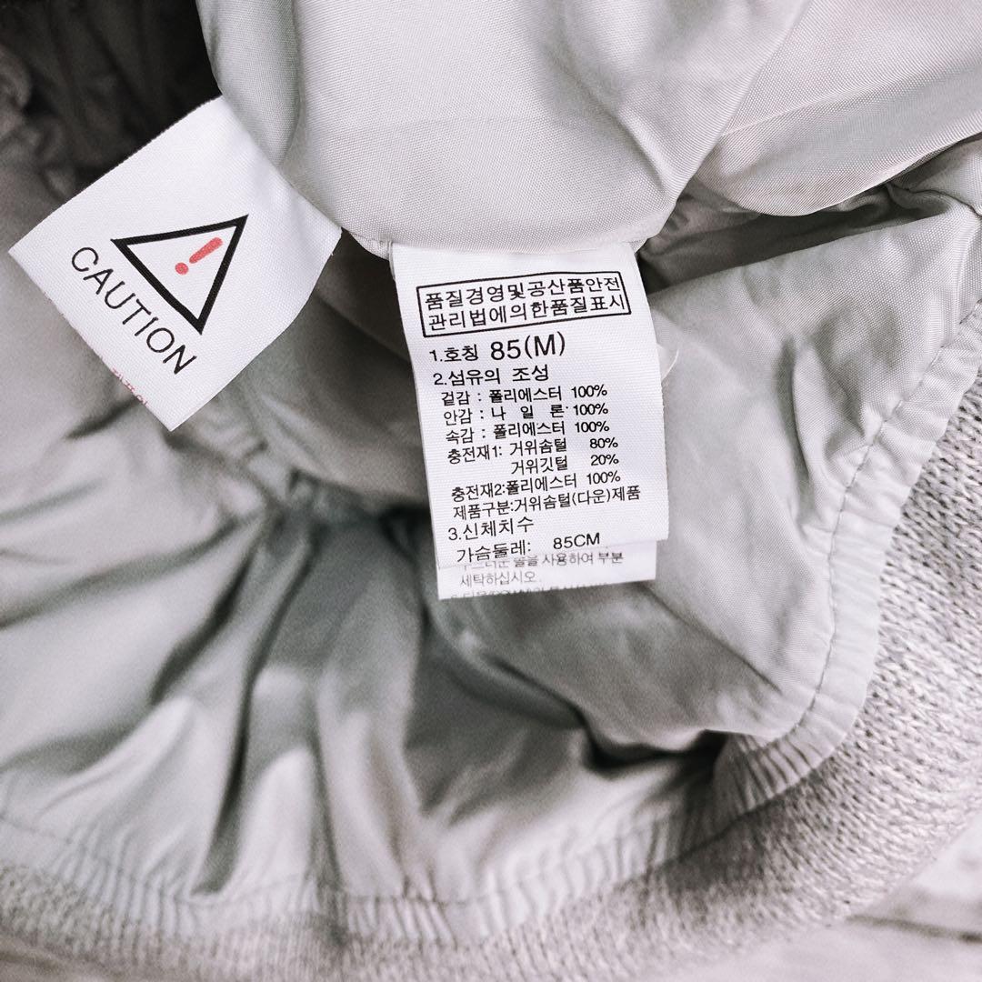 r0009 ノースフェイス ダウンベスト ライトグレー 85M 布地 着心地よし