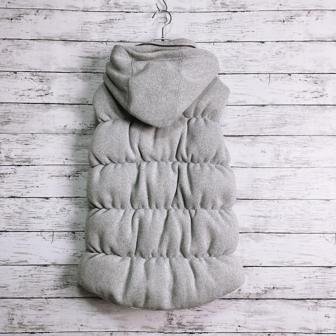 r0009 ノースフェイス ダウンベスト ライトグレー 85M 布地 着心地よし