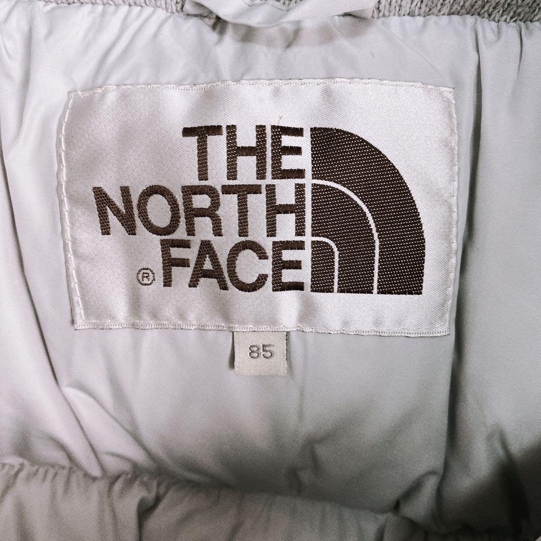 r0009 ノースフェイス ダウンベスト ライトグレー 85M 布地 着心地よし