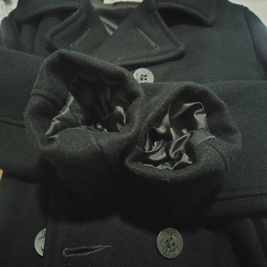 未使用級 Schott 753US Pコート 40 濃紺 スリム ピーコート