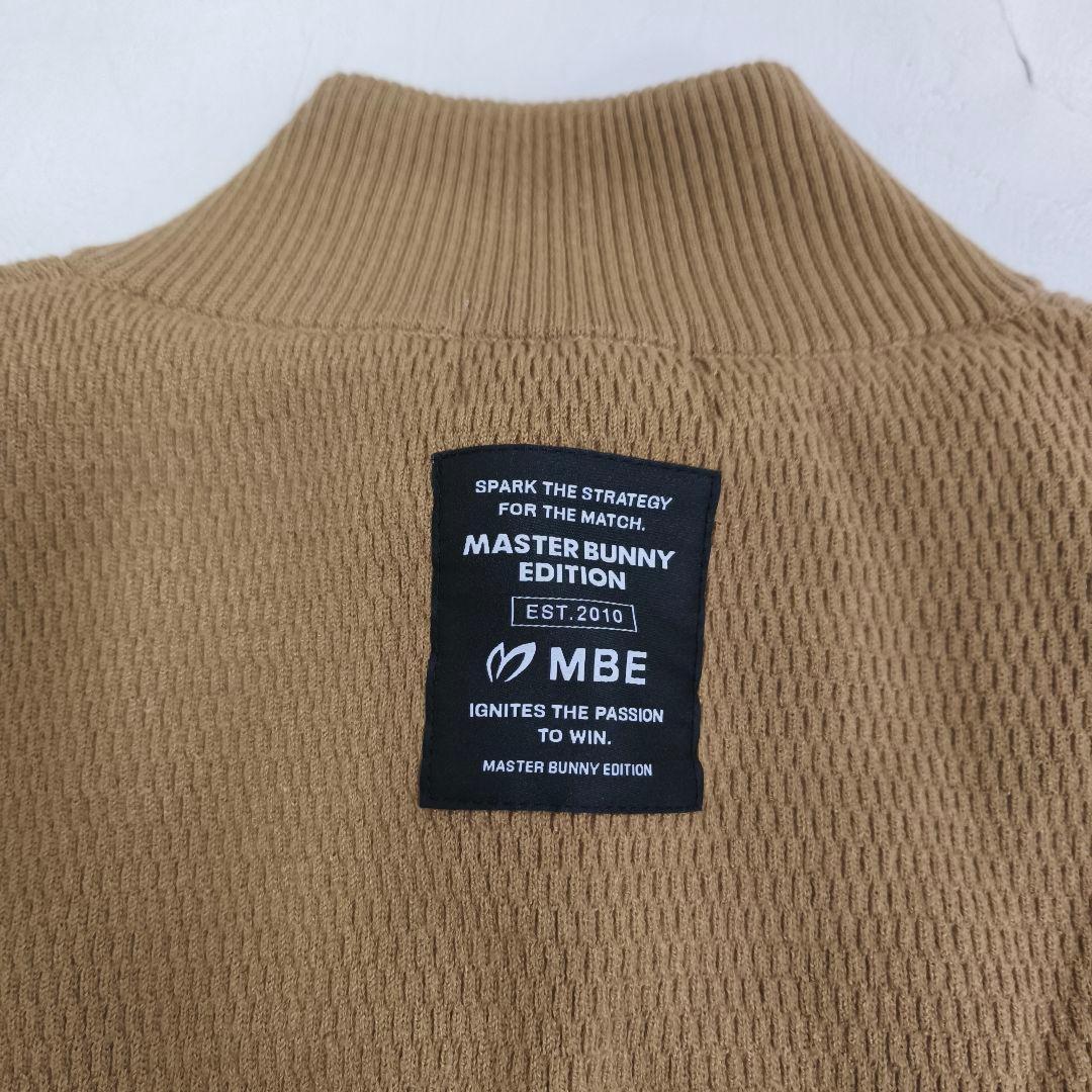 【MASTER BUNNY】ゴルフニットジップジャケットブラウンXL寸p38