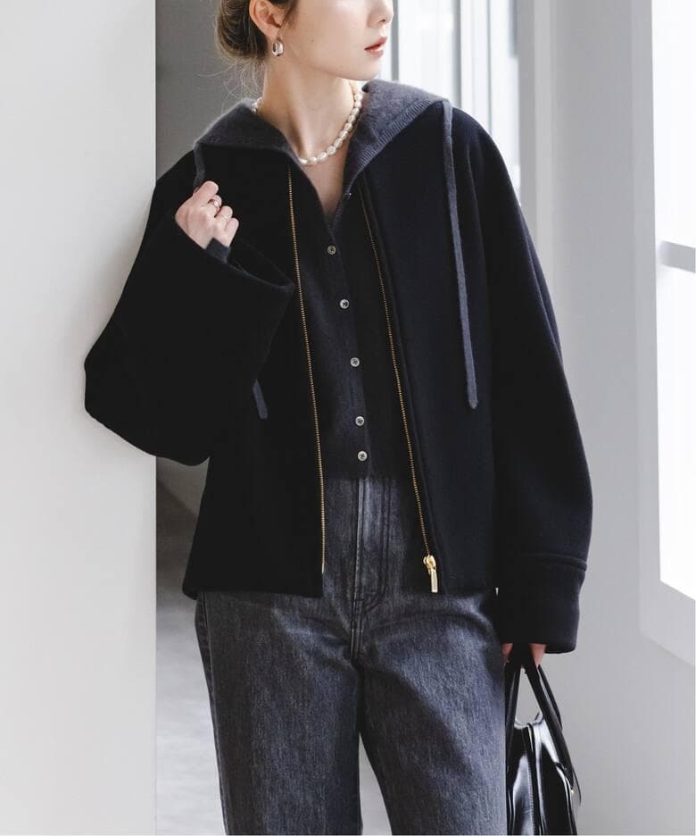 美品　NOBLE MTRショートケープブルゾン 今週終了