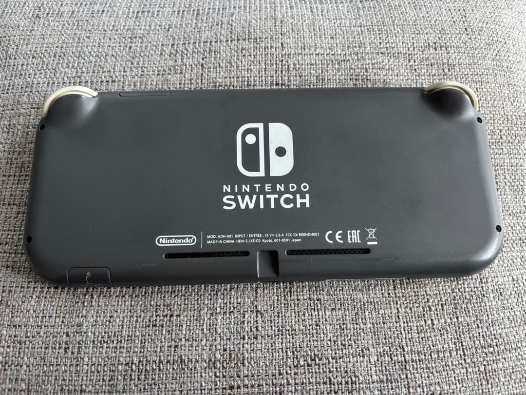 Nintendo Switch Lite 本体　グレー　スティック破損　ケース付