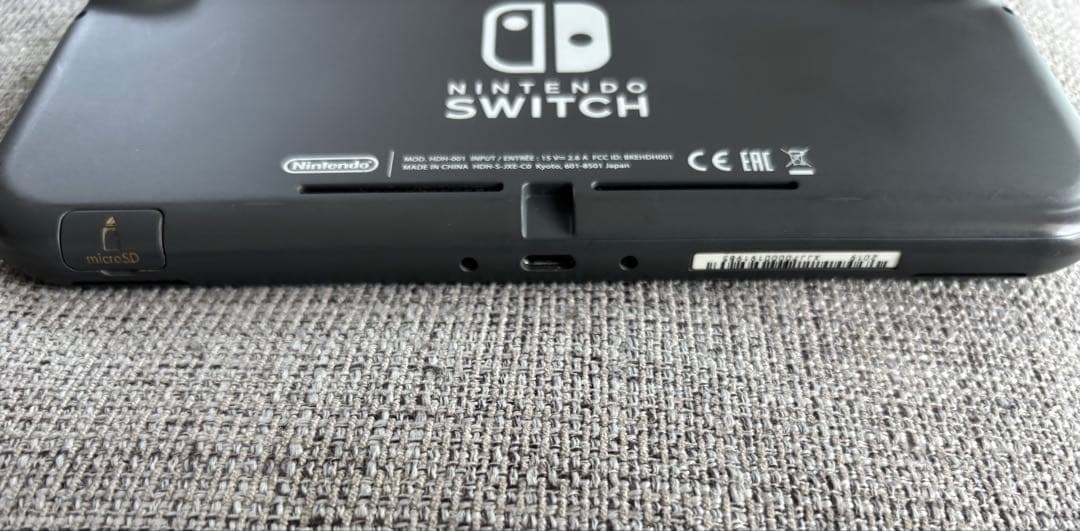 Nintendo Switch Lite 本体　グレー　スティック破損　ケース付