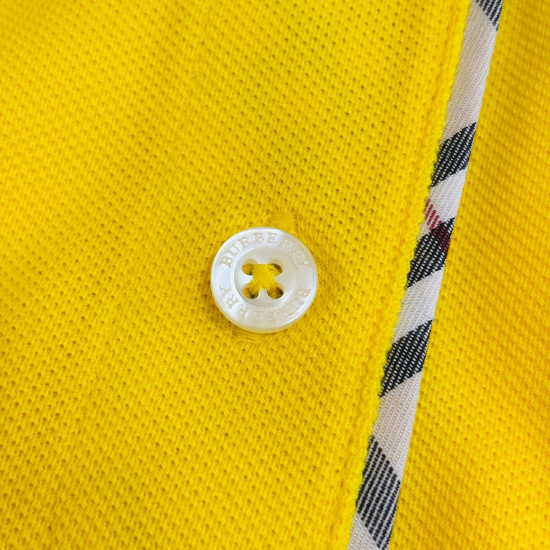 【新品】BURBERRY LONDON ポロシャツ ノバチェック 鹿子 M 黄色