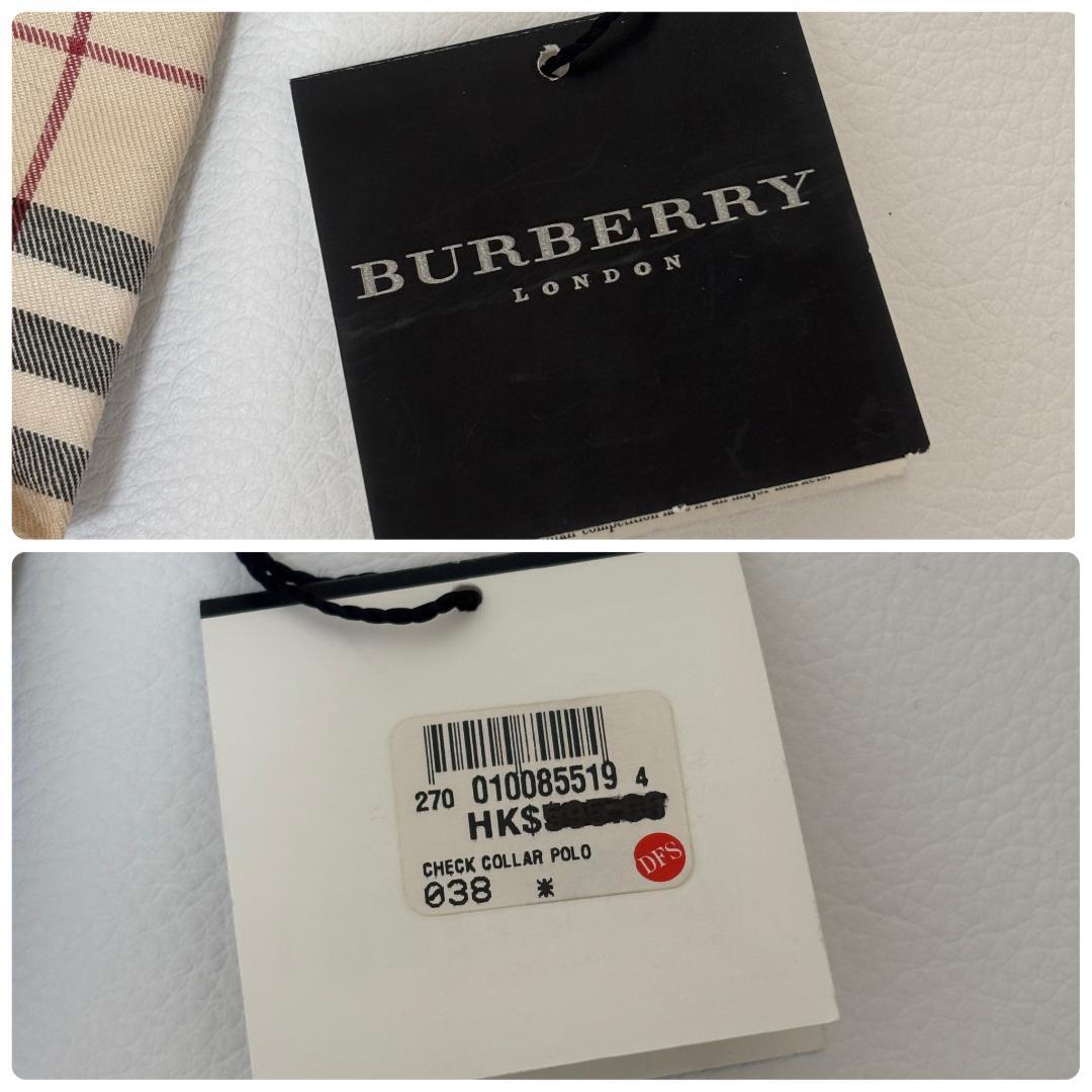【新品】BURBERRY LONDON ポロシャツ ノバチェック 鹿子 M 黄色