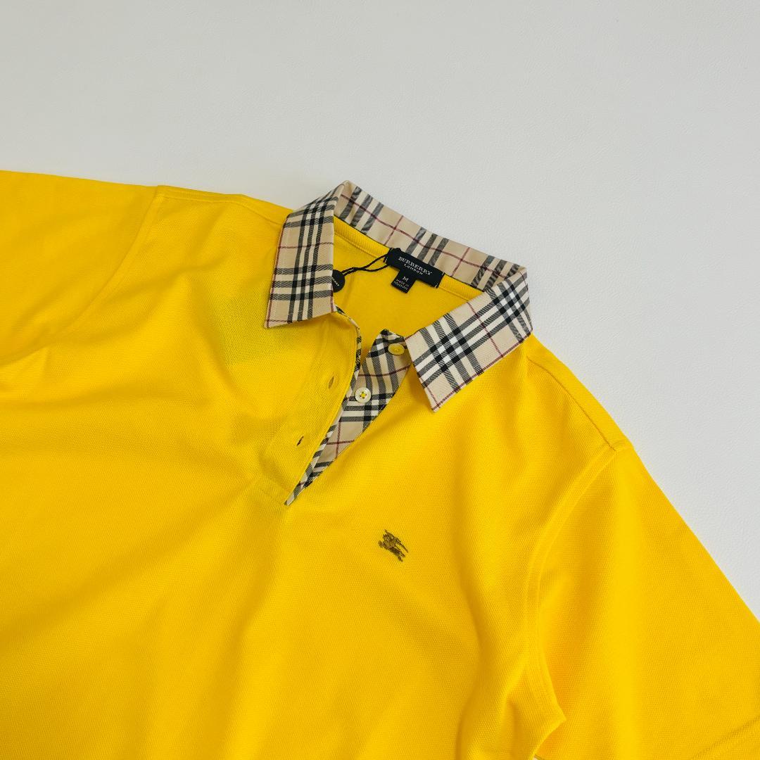 【新品】BURBERRY LONDON ポロシャツ ノバチェック 鹿子 M 黄色