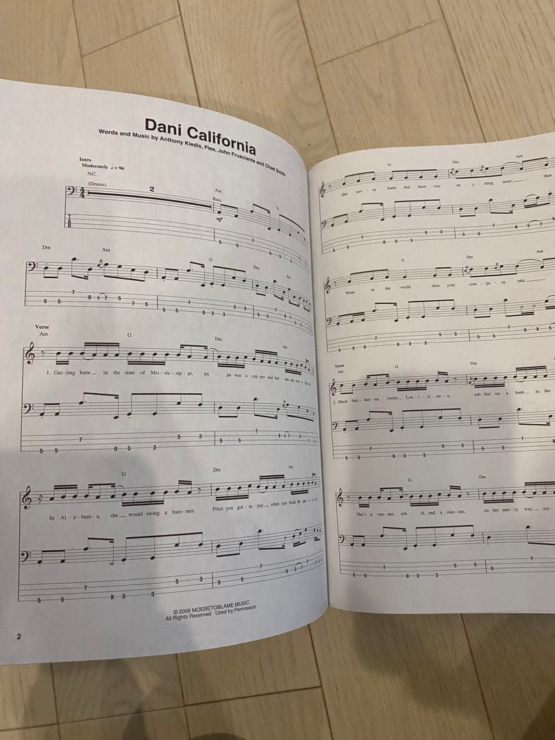 【値下げ・レア】レッチリ・ベース TAB譜StadiumArcadium