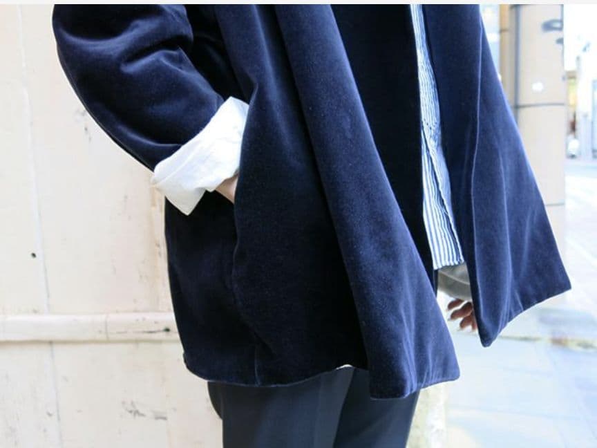 ピン有☆オネット Honnete ショールカラー カーデ ベルベット ジャケット