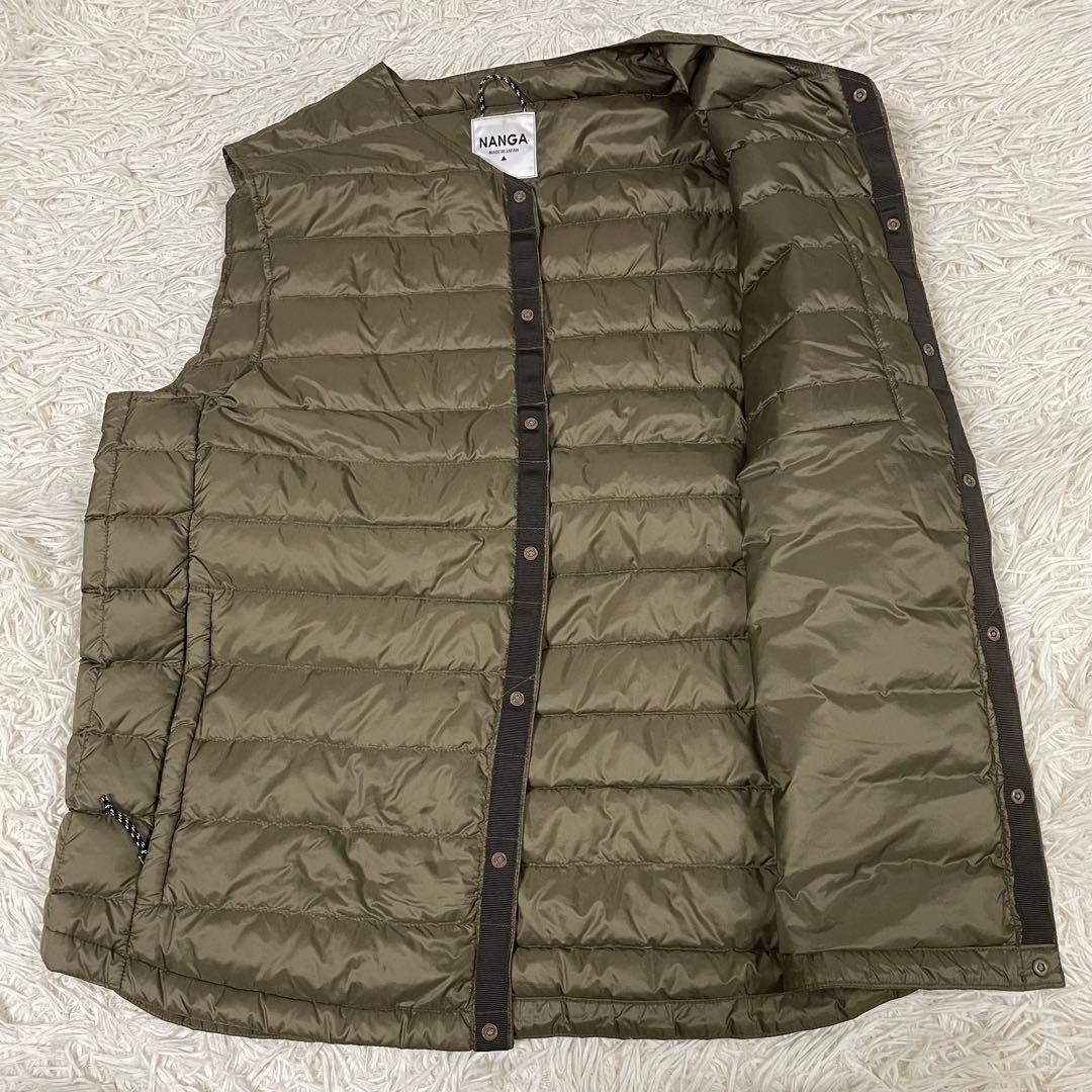 【美品XL】ナンガ インナーダウンベスト カーキ アウトドア