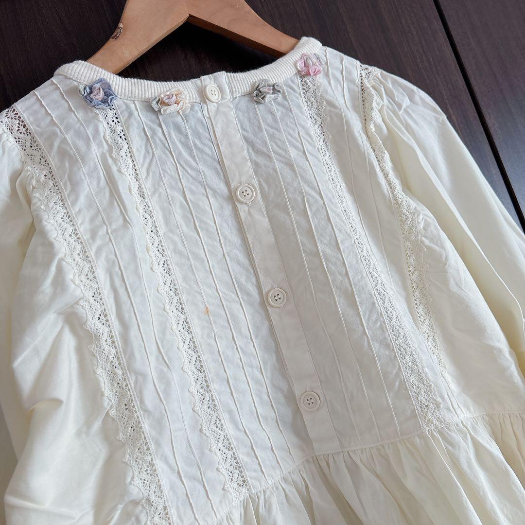 HISCHRONE ヒスクローネ レースとお花が美しい エプロンドレス 割烹着