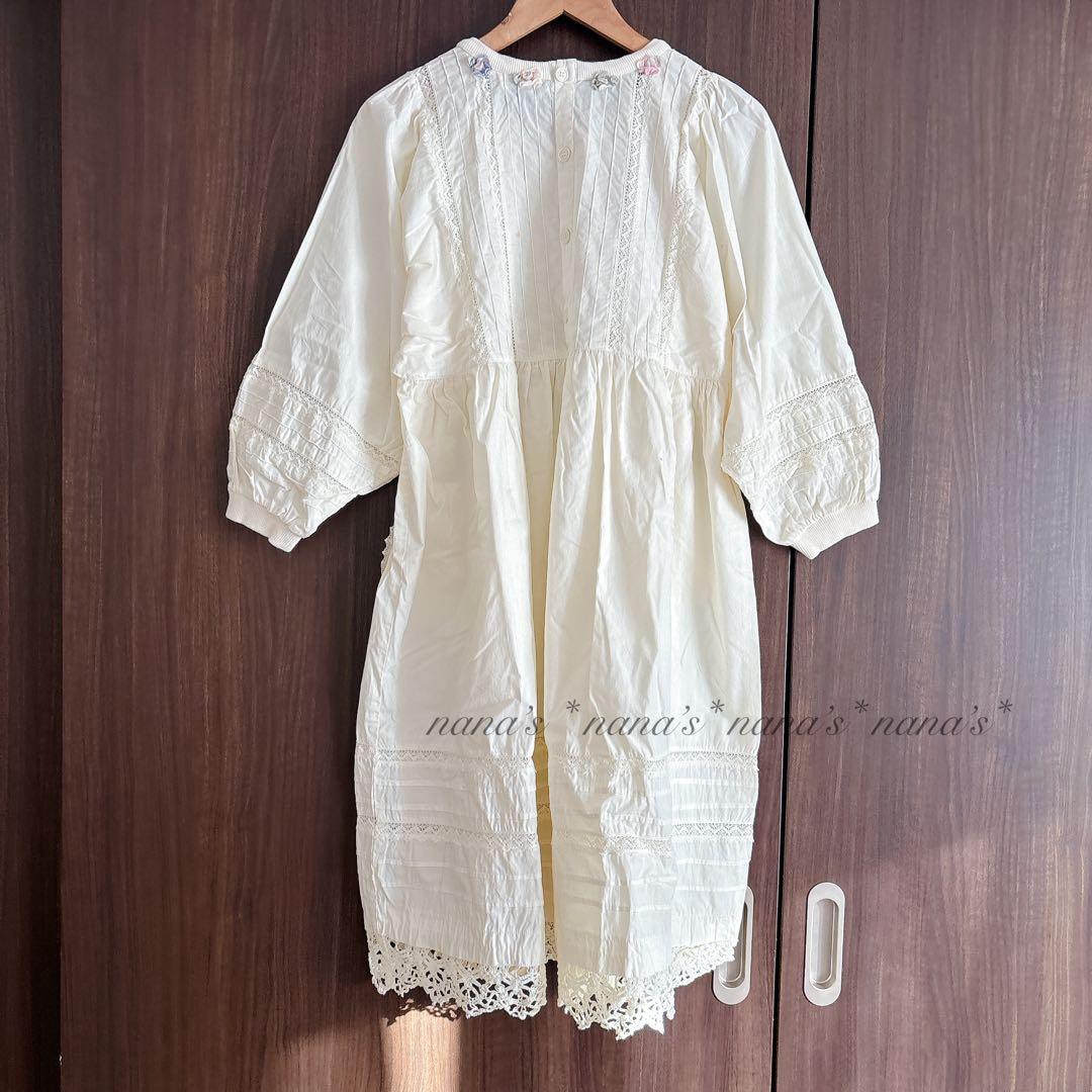 HISCHRONE ヒスクローネ レースとお花が美しい エプロンドレス 割烹着