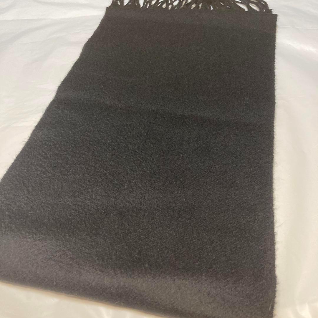 極美品 ジョンストンズ カシミヤ100％ マフラー ブラック 国内正規品